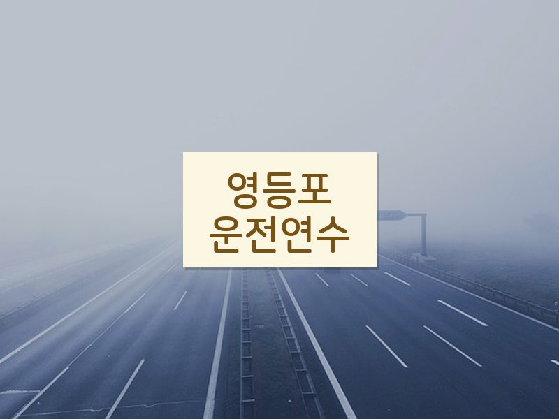영등포운전연수 후기