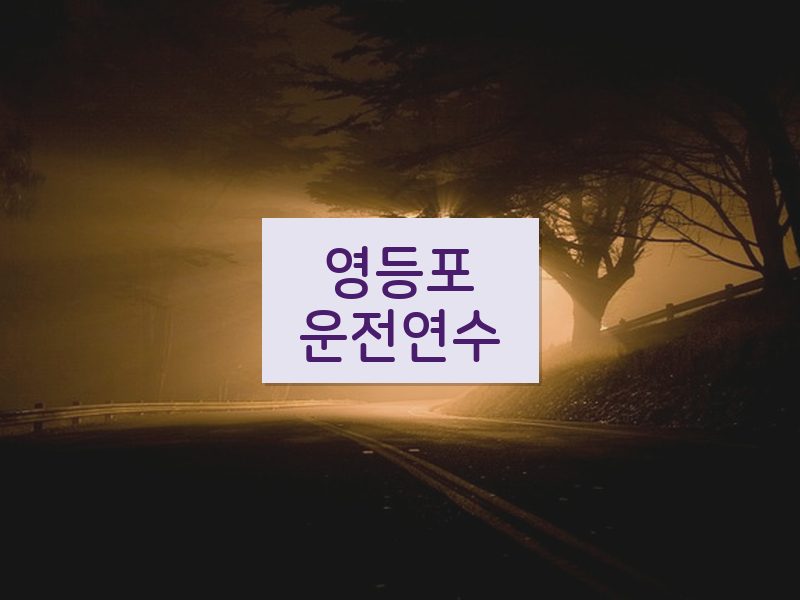 영등포운전연수 후기