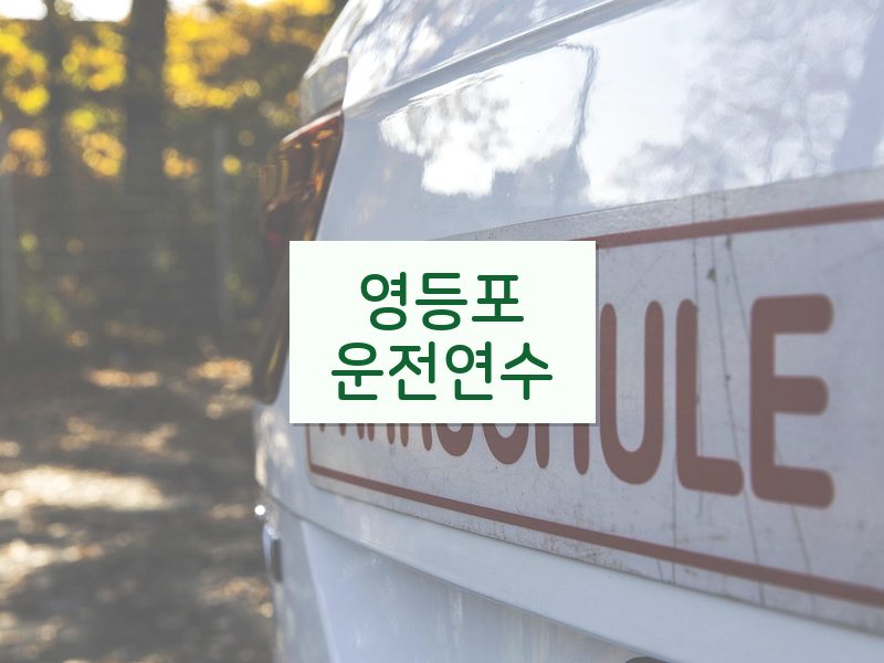 영등포운전연수 후기