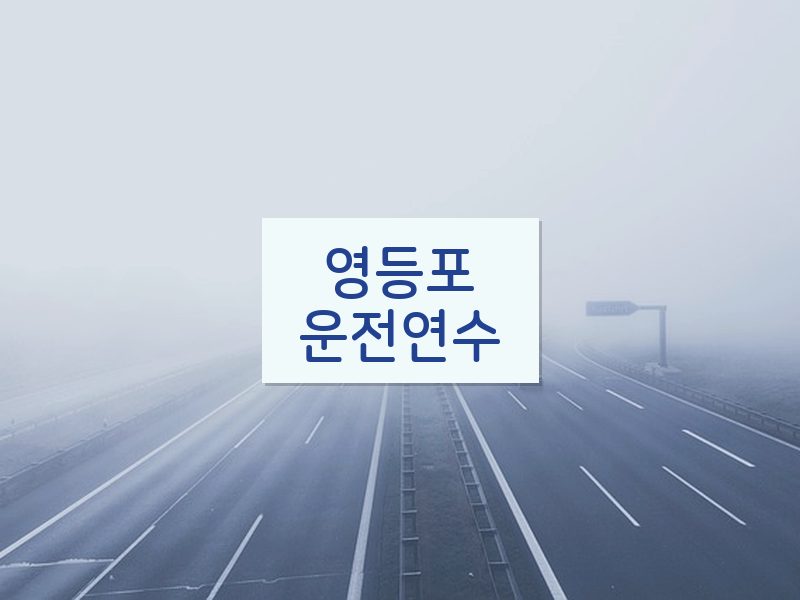영등포운전연수 후기
