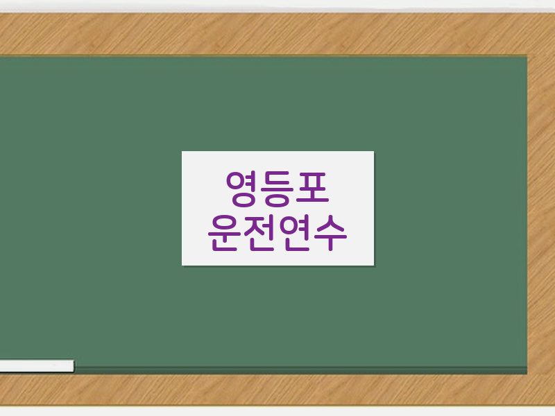 영등포운전연수 후기