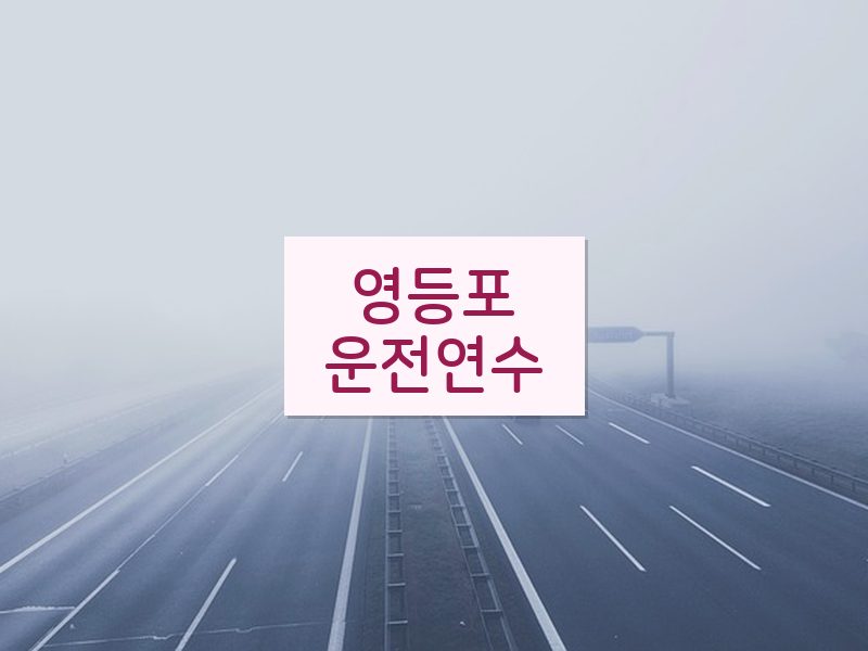 영등포운전연수 후기