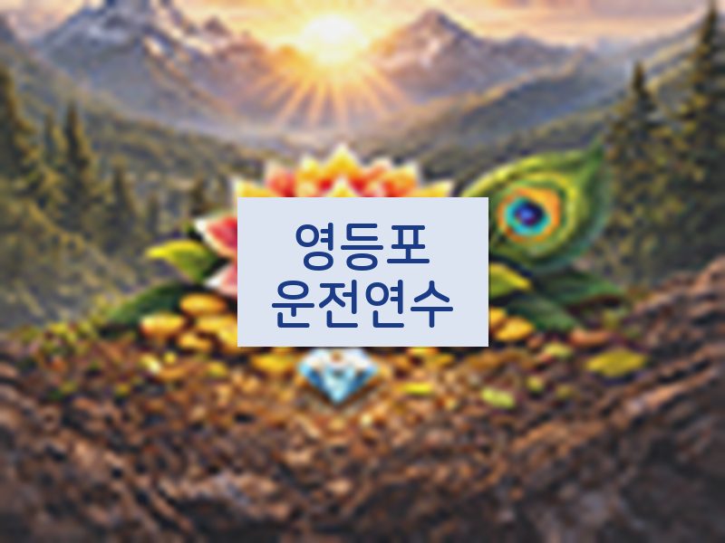 영등포운전연수 후기