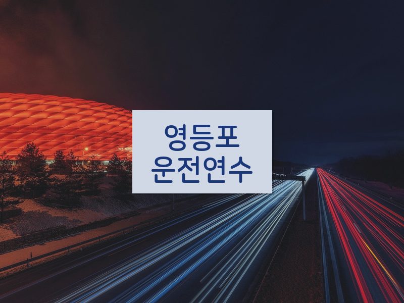 영등포운전연수 후기