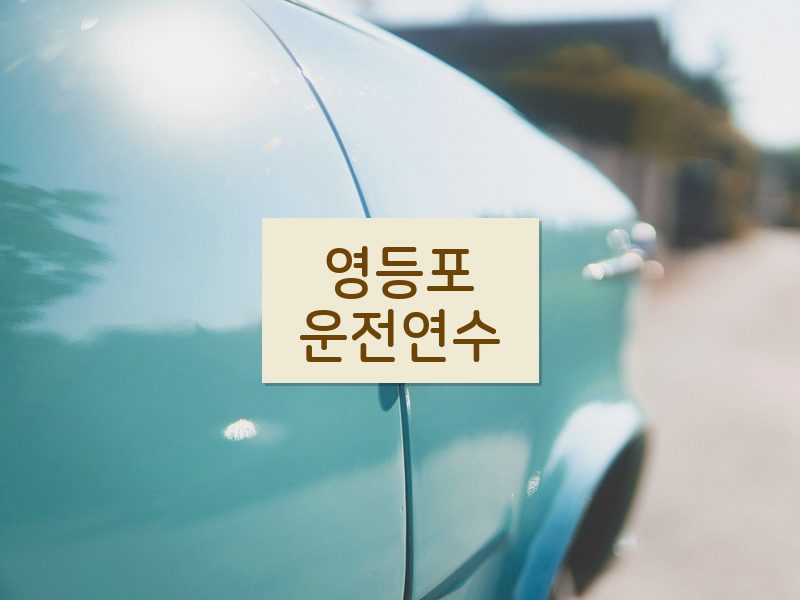 영등포운전연수 후기