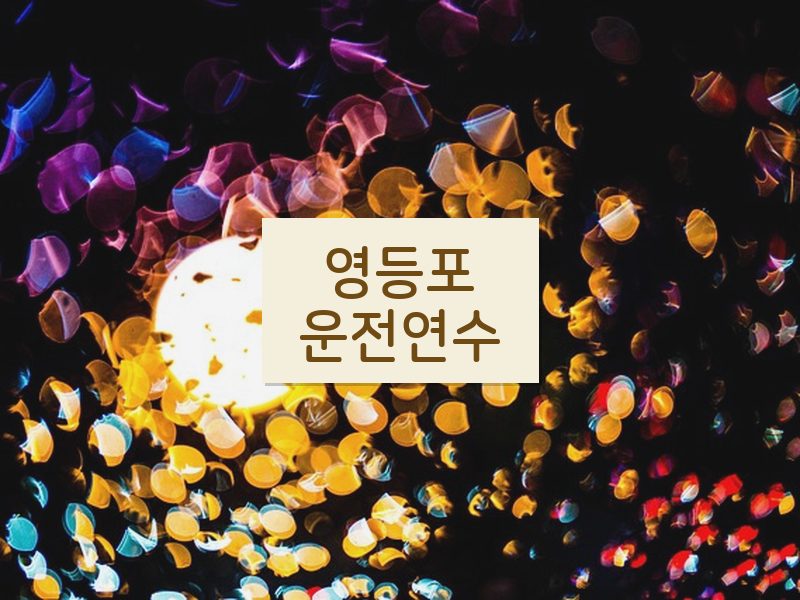 영등포운전연수 후기