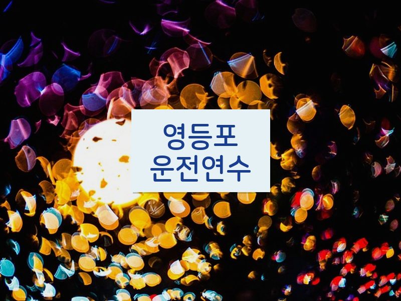 영등포운전연수 후기