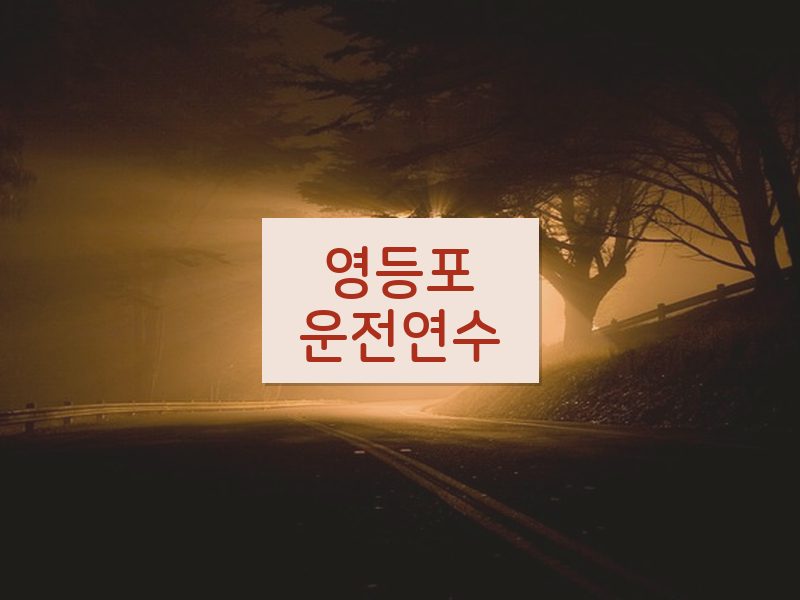 영등포운전연수 후기