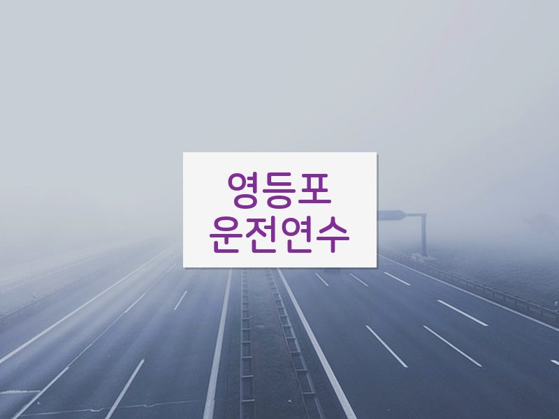 영등포운전연수 후기