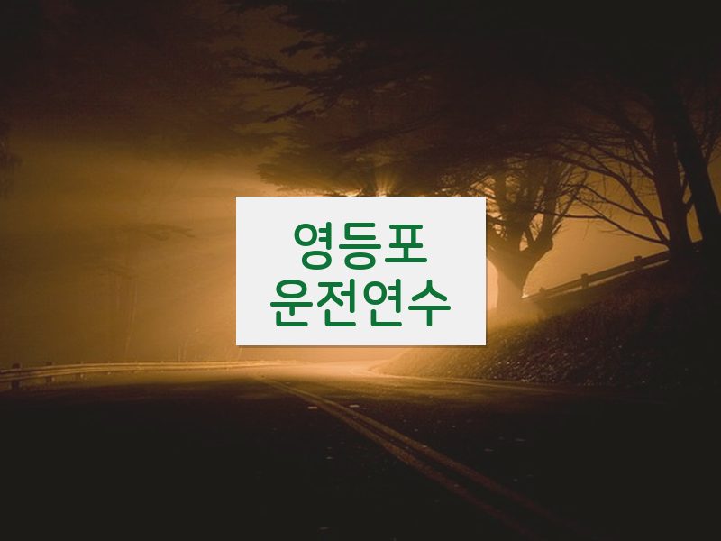 영등포운전연수 후기