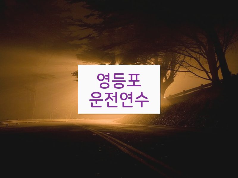 영등포운전연수 후기