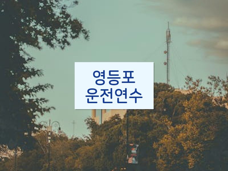 영등포운전연수 후기