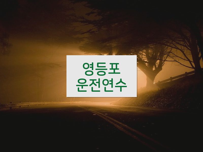 영등포운전연수 후기