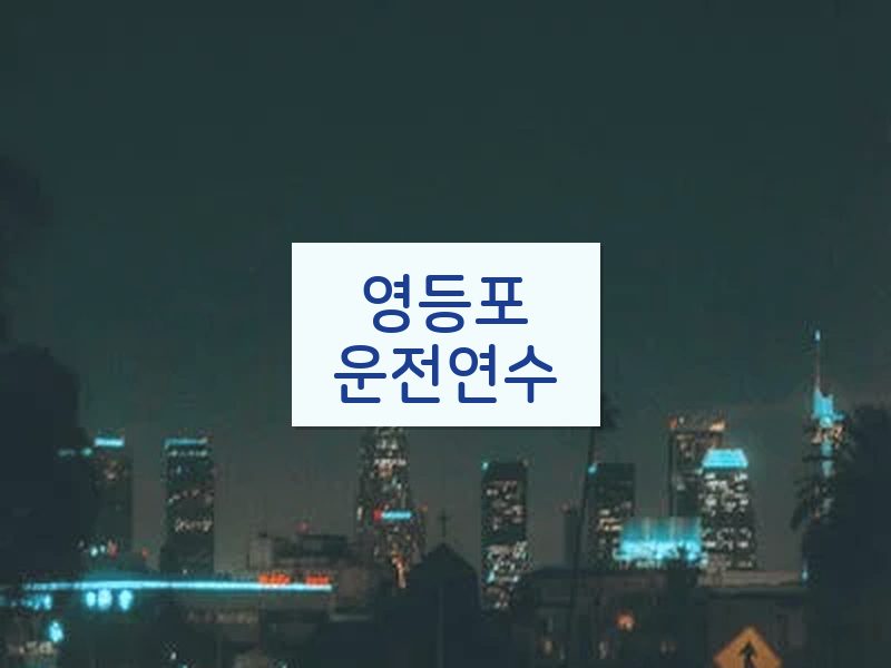 영등포운전연수 후기