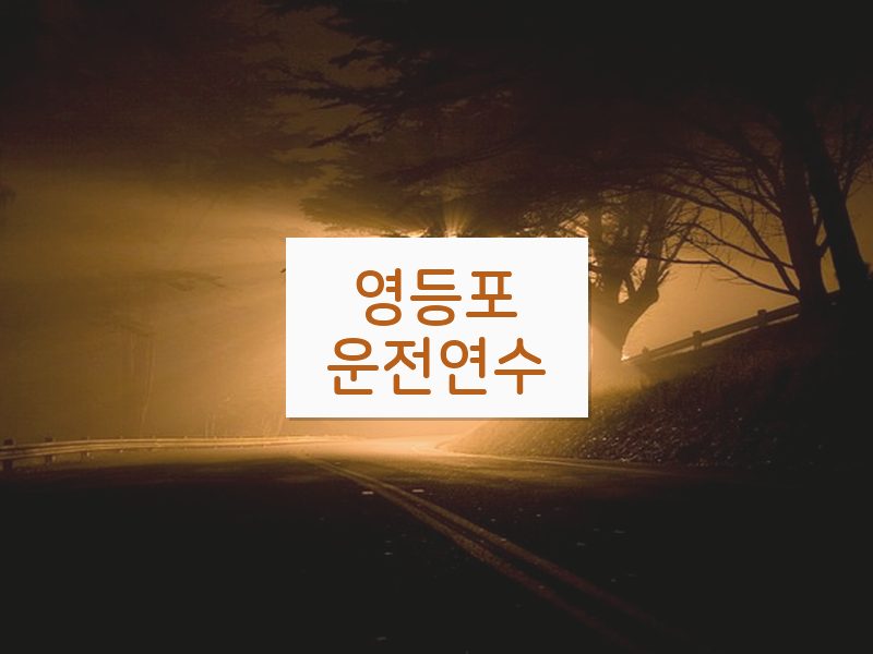 영등포운전연수 후기