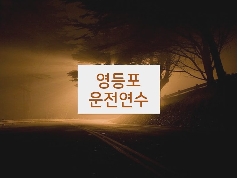 영등포운전연수 후기