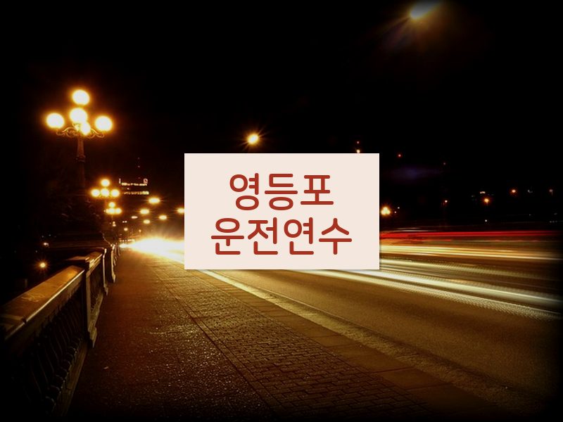 영등포운전연수 후기