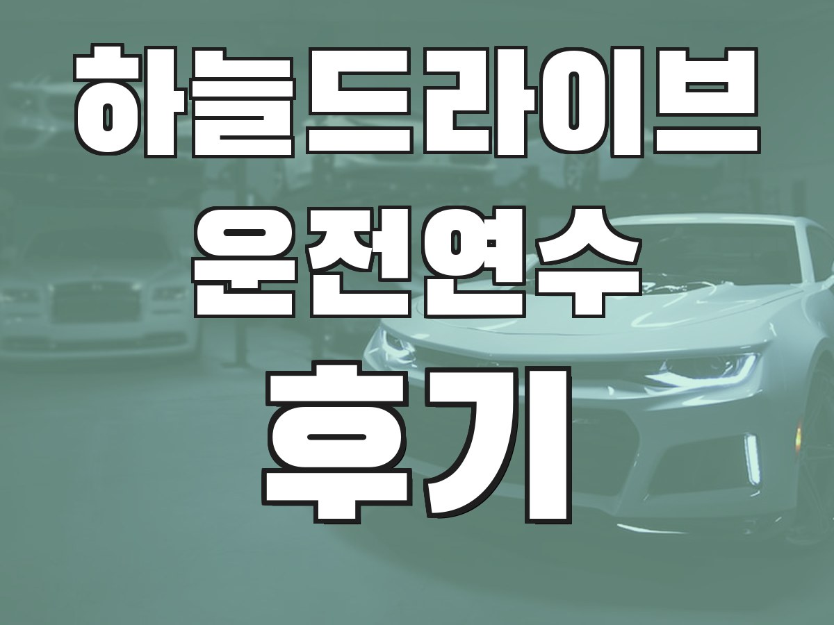 하늘드라이브 운전연수 후기 - 실제 수강생 후기